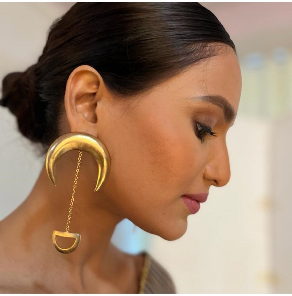 Reverse hoop online earrings